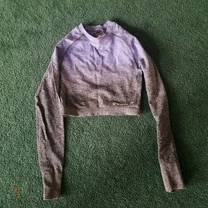 Gymshark ombre seemless long sleeve crop top